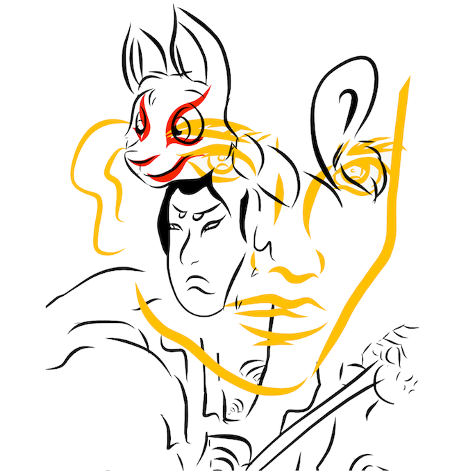 abstract neopets samurai modern digital artwork art artist